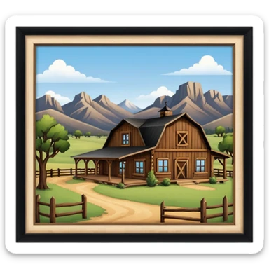 country western ranch sticker
