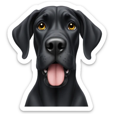 Black Great Dane  sticker