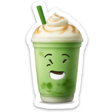 Ice matcha latte sticker