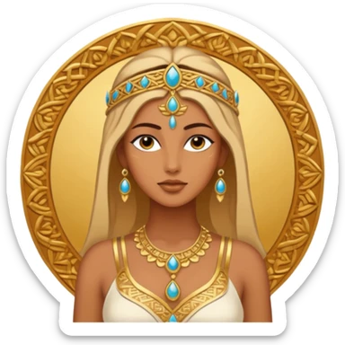 ejemplos diosa tanit vestimenta completa+ sticker