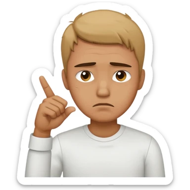 homme triste qui se fait pointer du doigt sticker