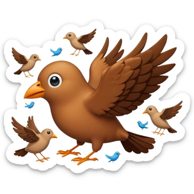 Oiseau qui fais caca sur les personne en volant  sticker