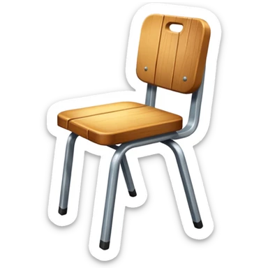 Empty classroom chair = absence sticker