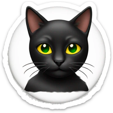 Black cat rasta sticker