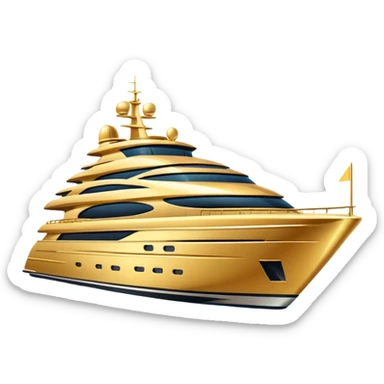 golden yacht sticker