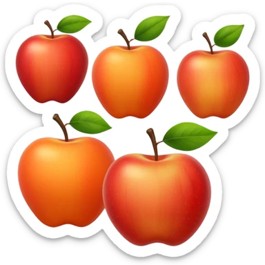 Orange, Apricot, Apple sticker