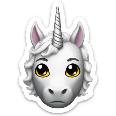 Batman with a unicorn horn  sticker