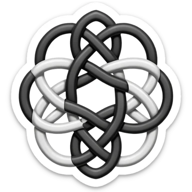 Celtic knot white sticker