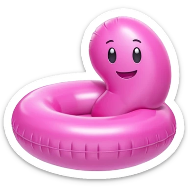 flotador rosa sticker