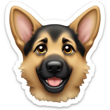 German shepherd puppy sticker