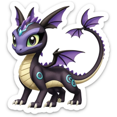 Meloetta-Raikou-Spyro-Toothless-Stitch-Pokémon-Fakémon-creature-hybrid sticker