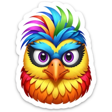 Flamboyant gay bird  sticker
