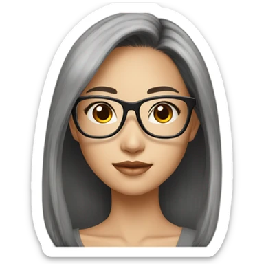 hot-asian-girl-with-glasses sticker