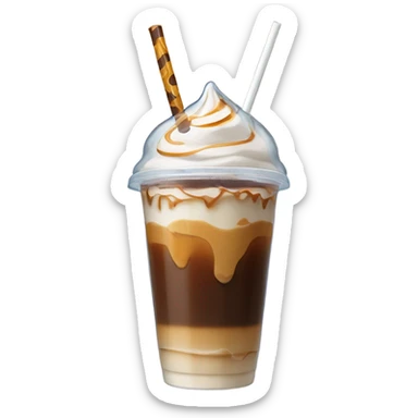 Coffee ice latte to go sticker