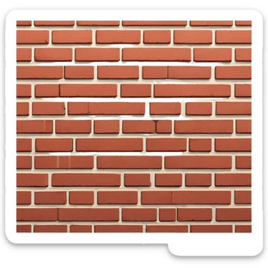 brick wall viewed from the side, perspective view sticker