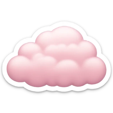 pastel pink cloud sticker