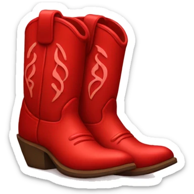 Red cowboy boots  sticker