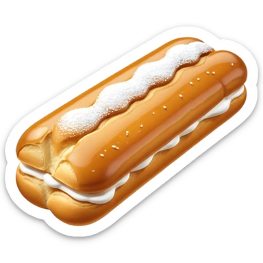 3d realistic Butterscotch éclair  sticker