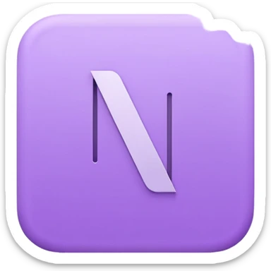 Netflix aesthetic "N" logo in pastel purple sticker