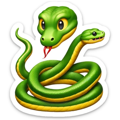 fingers corssed emoji with snakes sticker