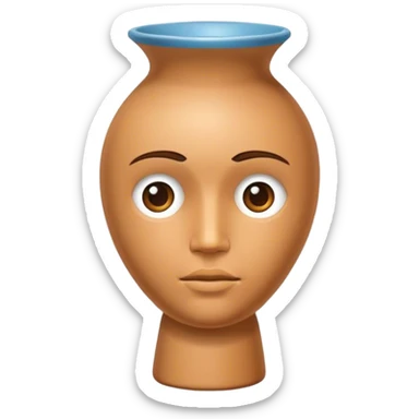 Vase human head  sticker
