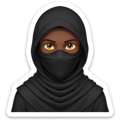 desert assassin portrait, head and shoulders only, dark hood, face scarf, mysterious glowing eyes, stealth vibe, 3D cartoon, mobile game icon style, clean background, no text, no watermark
 sticker