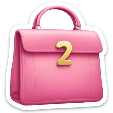 pink handbag with 'z' alphabet sticker