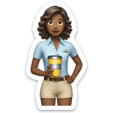 a preppy girl with a stanley sticker