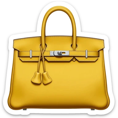 butter yellow matte birkin hermes bag sticker