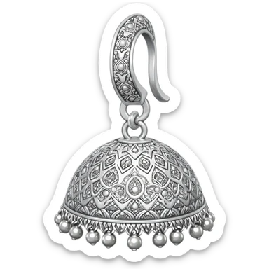 Jhumka white colour beautiful emoji sticker