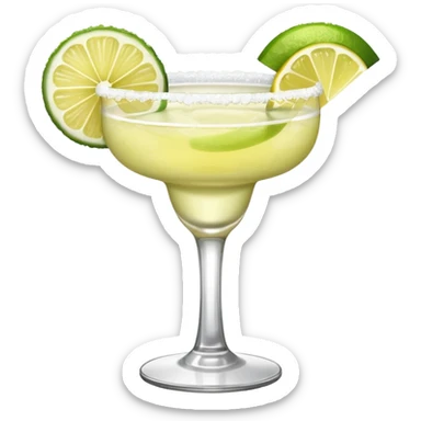 a classic margarita cocktail only one lemon  sticker