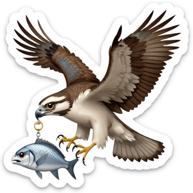 Eastern Osprey with fish sticker