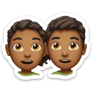 Two siblings fighting  sticker