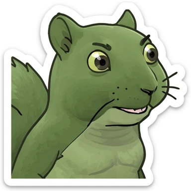 Gay buff squirrel  sticker