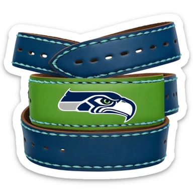 Seattle Seahawks Blue and Green Karate Belt sticker
