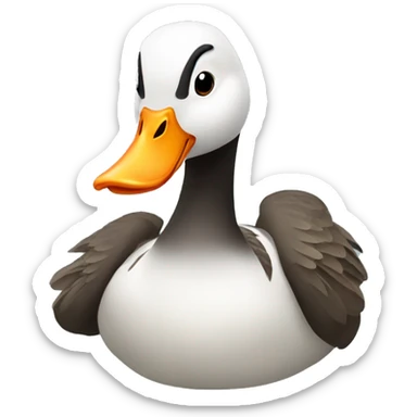 Goose goose duck with pistol sticker