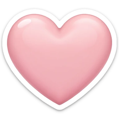 Make an ios heart mixture of pastel pink and white sticker