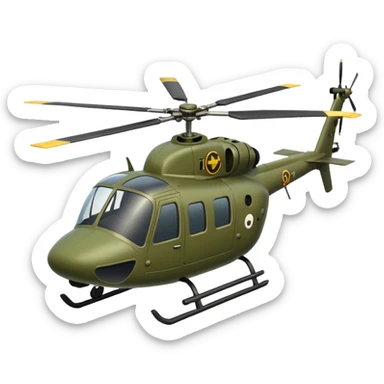 WW2 style helicopter  sticker