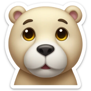 Une peluche moonie ourson sticker