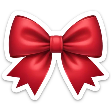 dark red bow sticker