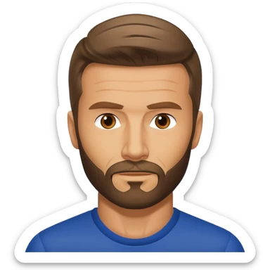 david becham beard sticker