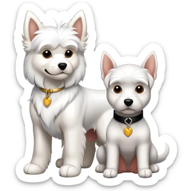 maltese with doberman sticker
