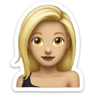 Blonde with a tattoo on her shoulder arm sticker