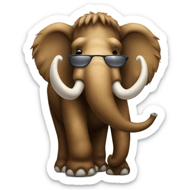 mammoth with sunglasses sticker