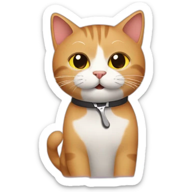 cat having a haircut sticker