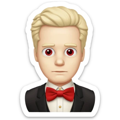 simpson guy, wearing Roman royal ancient custome, red bow tie sticker