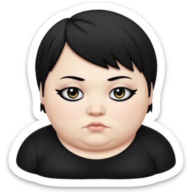 Fat emo kid sticker