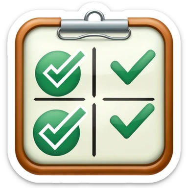 two checkboxes from a checklist with ticks sticker