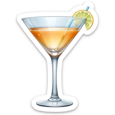 empty cocktail glass sticker