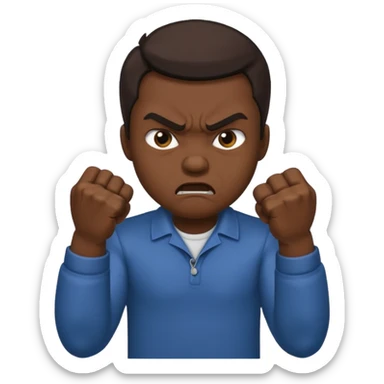 Animosity - strong hostility or ill feeling toward someone with angry gestures sticker